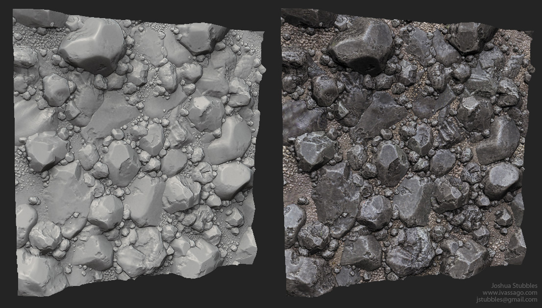rock texturing in zbrush